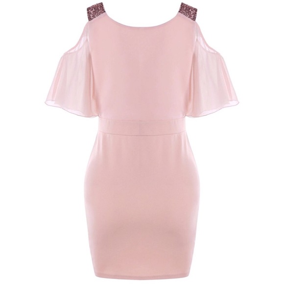 🌸 Sequin Design Wrap Dress - Picture 4 of 5